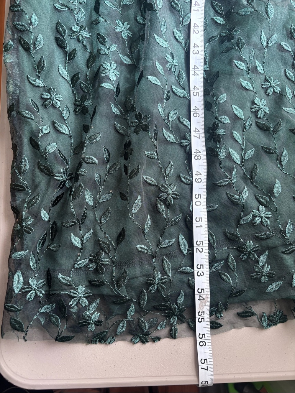 NWOT Baltic Born Marseille embossed Maxi dress Deep Green flutter sleeve Sz Med - Picture 10 of 11